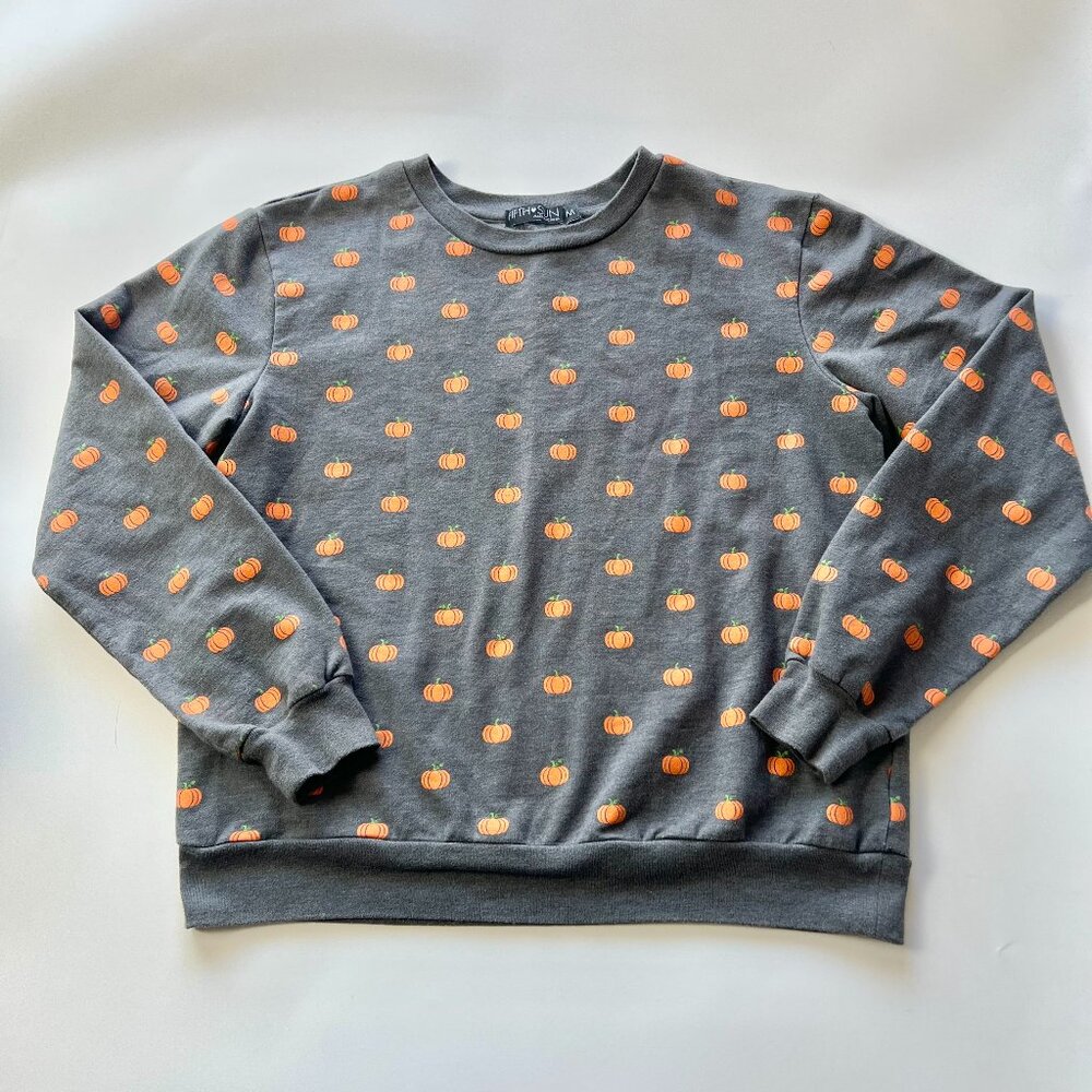 Juniors Medium Fifth Sun Fall Halloween Pumpkin Sweater